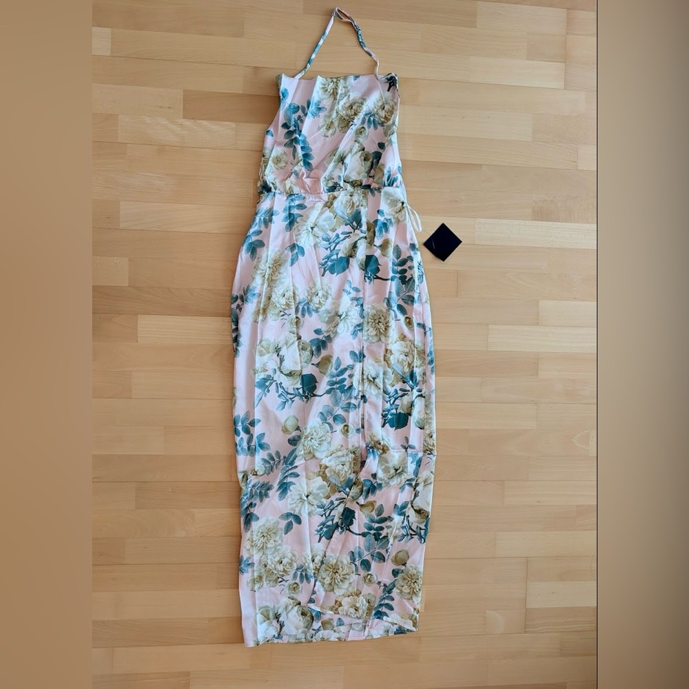 Lulu’s Floral Halter Maxi Dress